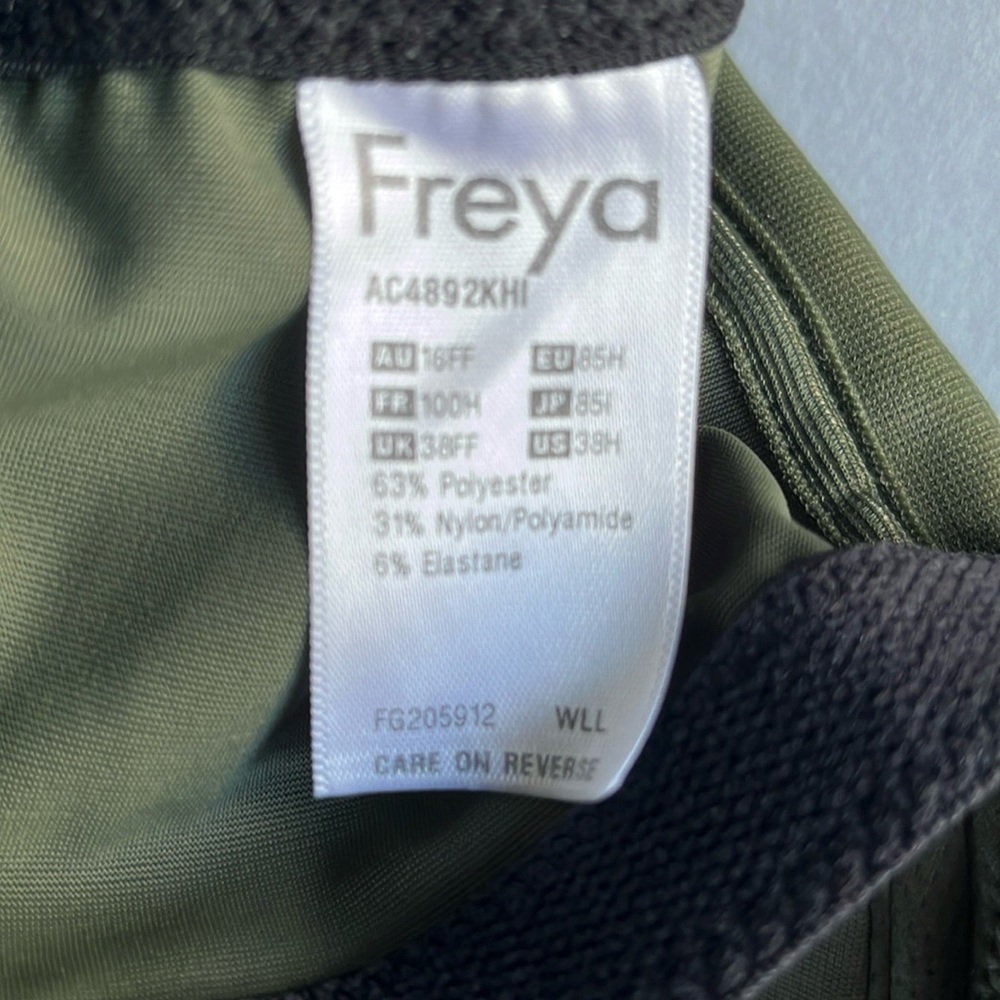Freya Olive Green and Black Underwire Sports Bra - Picture 12 of 16